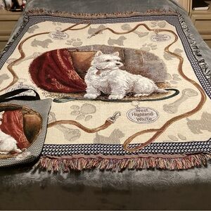 West Highland White Terrier Tapestry Throw  Shopping Bag and Westie Book